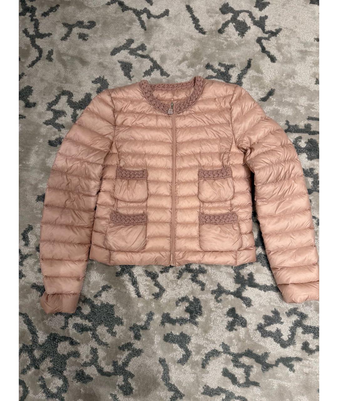 MONCLER Розовая полиамидовая куртка, фото 5