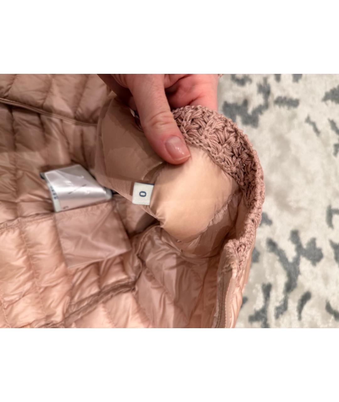 MONCLER Розовая полиамидовая куртка, фото 2