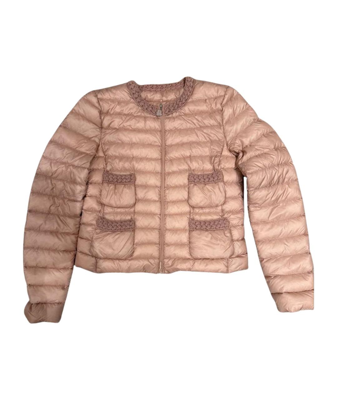 MONCLER Розовая полиамидовая куртка, фото 1