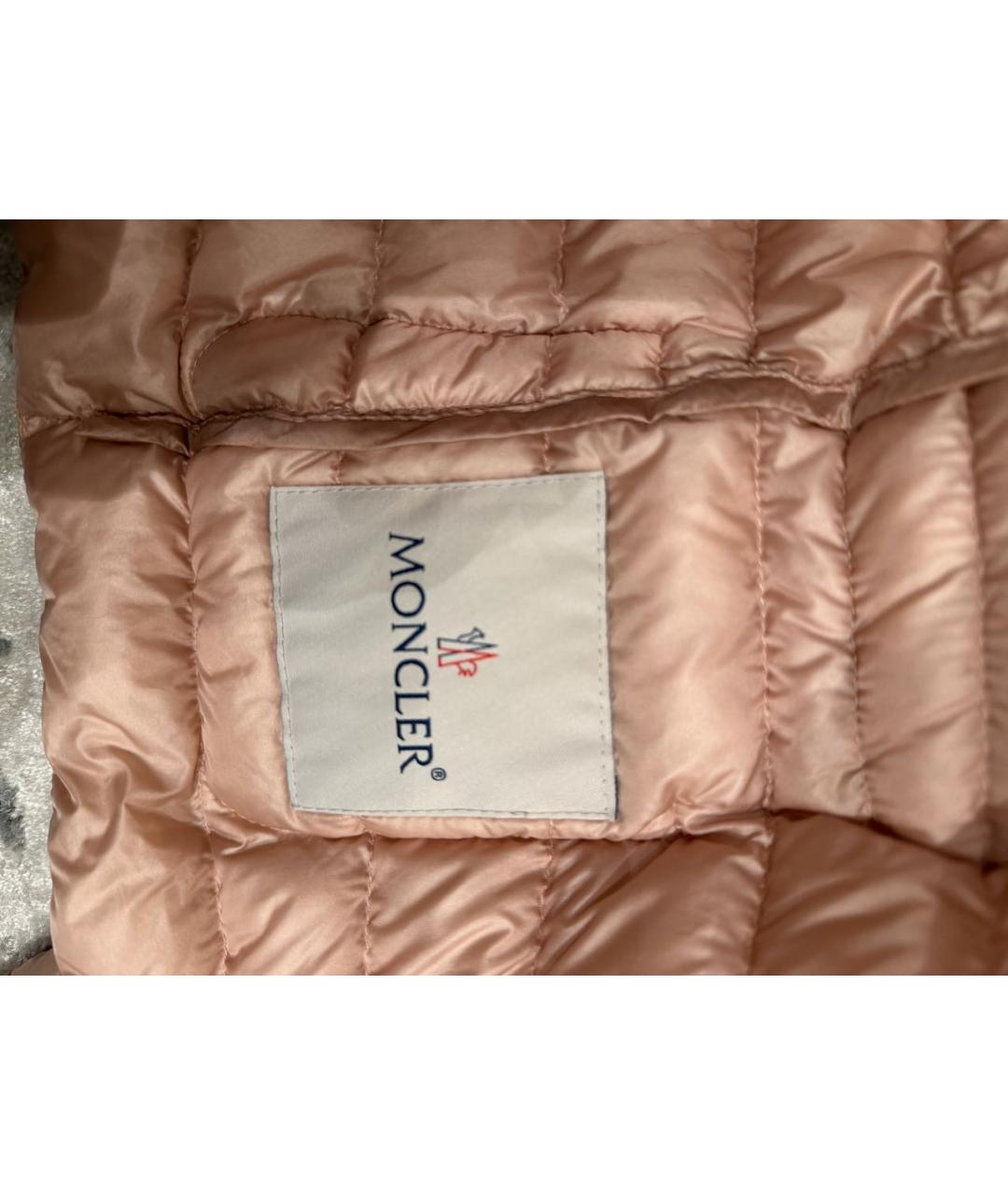 MONCLER Розовая полиамидовая куртка, фото 3