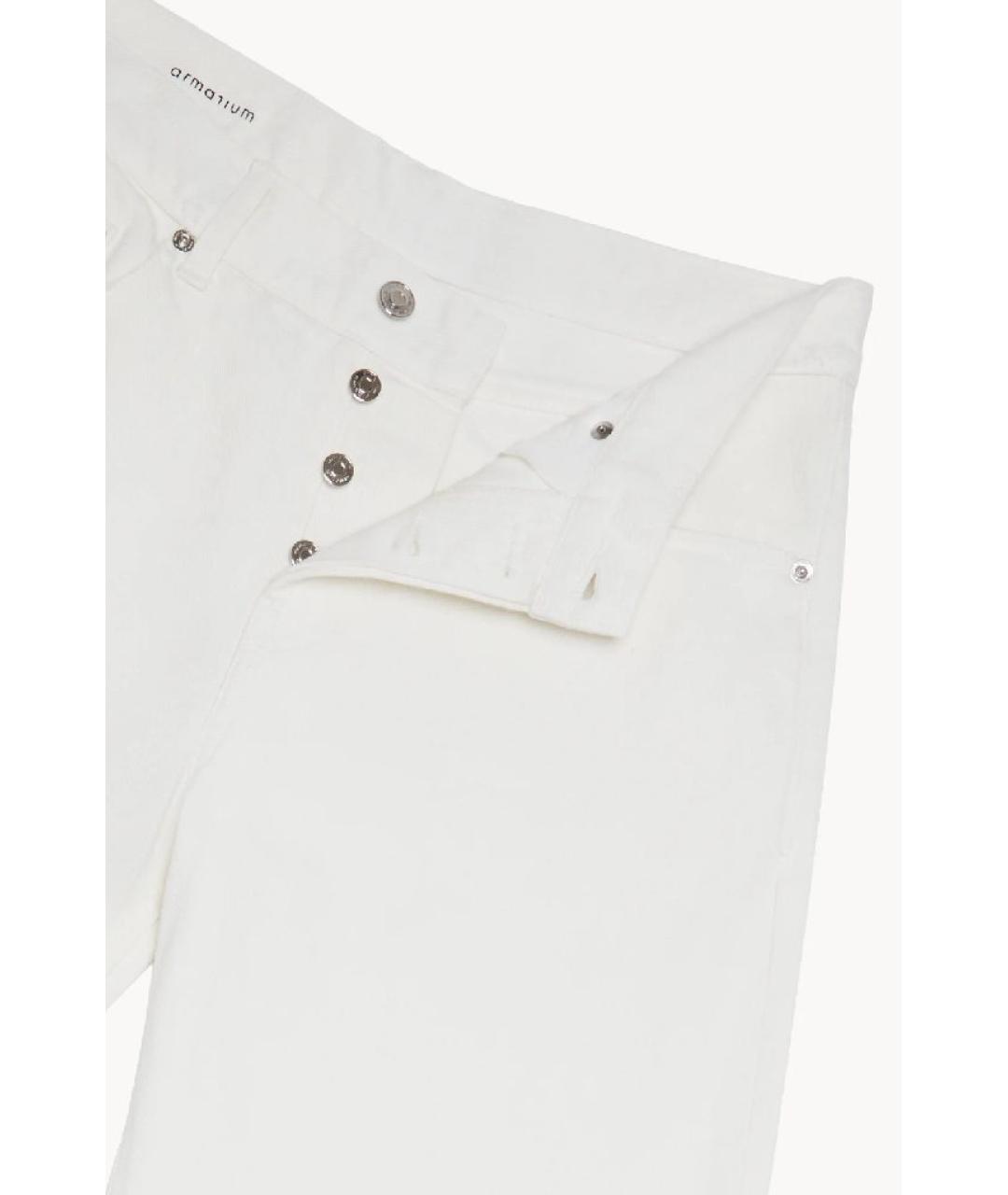ARMARIUM Белые хлопковые прямые джинсы, фото 3