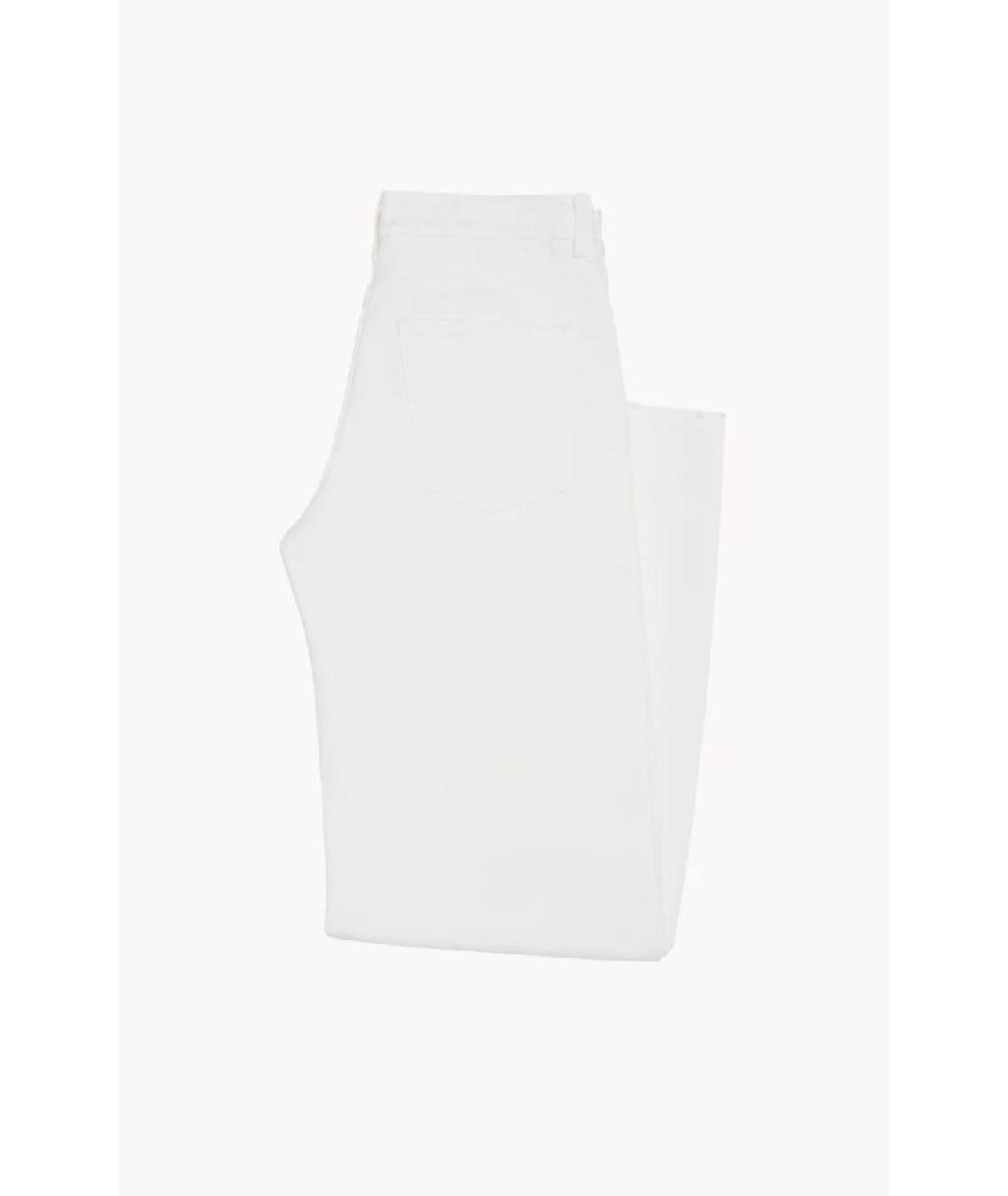 ARMARIUM Белые хлопковые прямые джинсы, фото 4