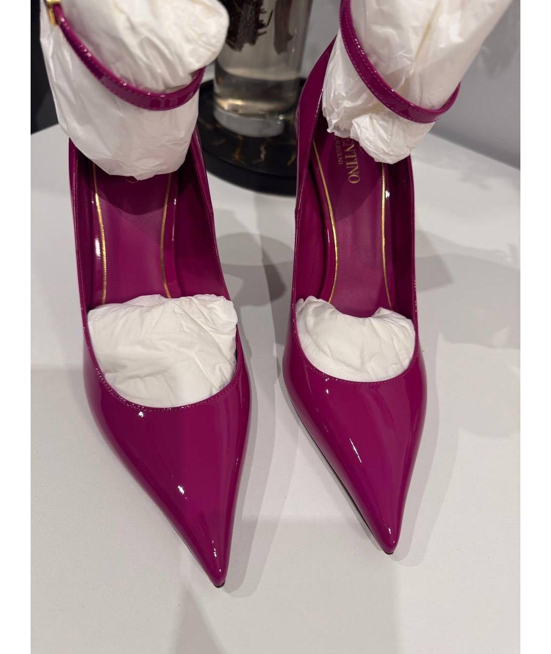 VALENTINO Фуксия кожаные туфли, фото 2