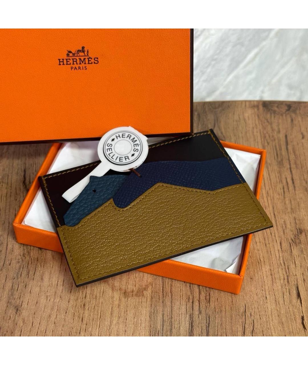 HERMES Коричневый кардхолдер, фото 2