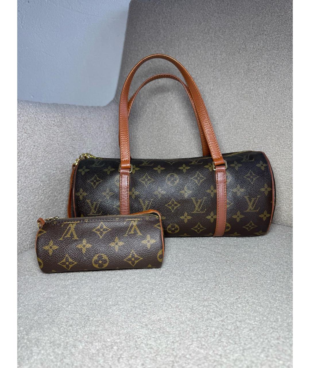 LOUIS VUITTON Коричневая сумка с короткими ручками, фото 2