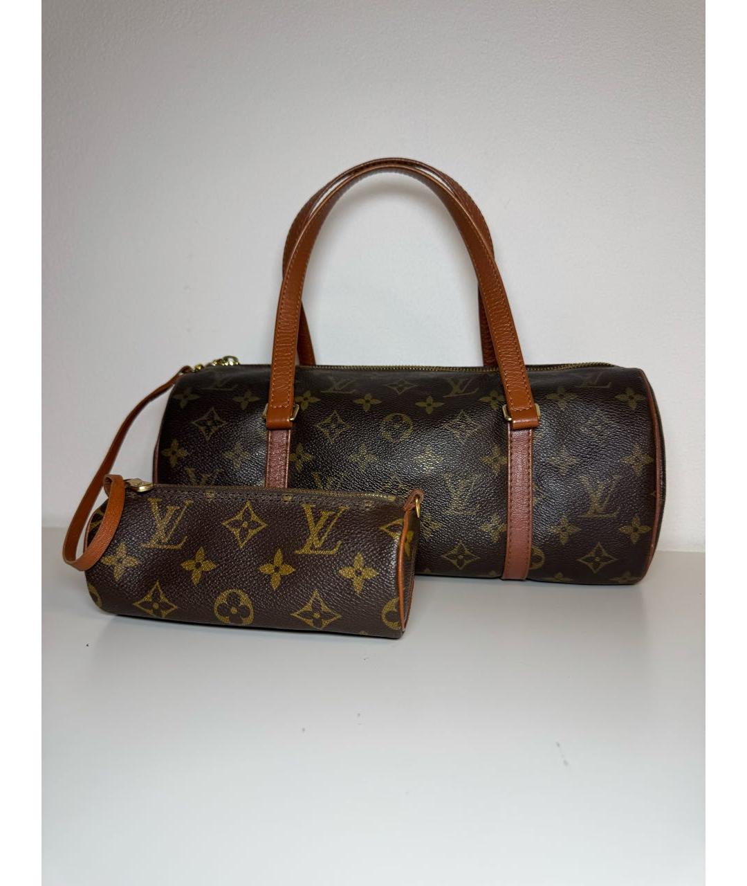 LOUIS VUITTON Коричневая сумка с короткими ручками, фото 8