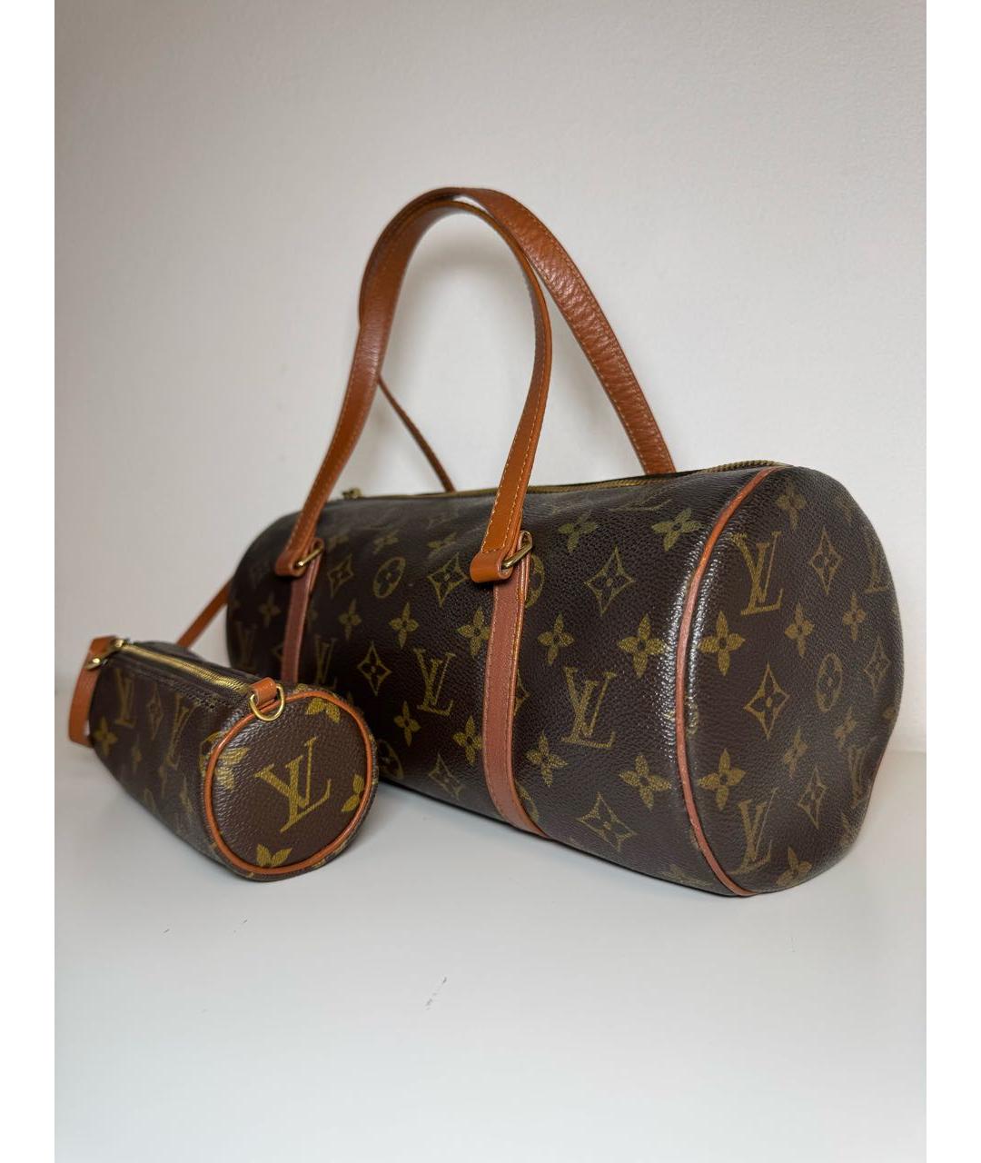 LOUIS VUITTON Коричневая сумка с короткими ручками, фото 3