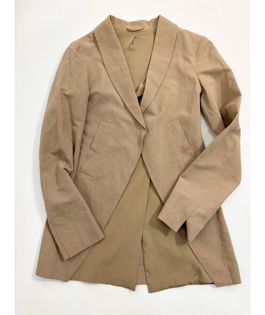 BRUNELLO CUCINELLI Бежевый шерстяной жакет/пиджак, фото 8
