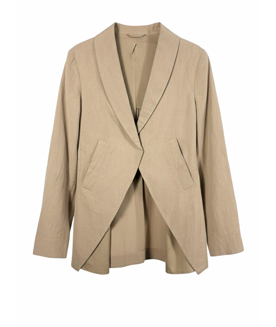 BRUNELLO CUCINELLI Бежевый шерстяной жакет/пиджак, фото 1