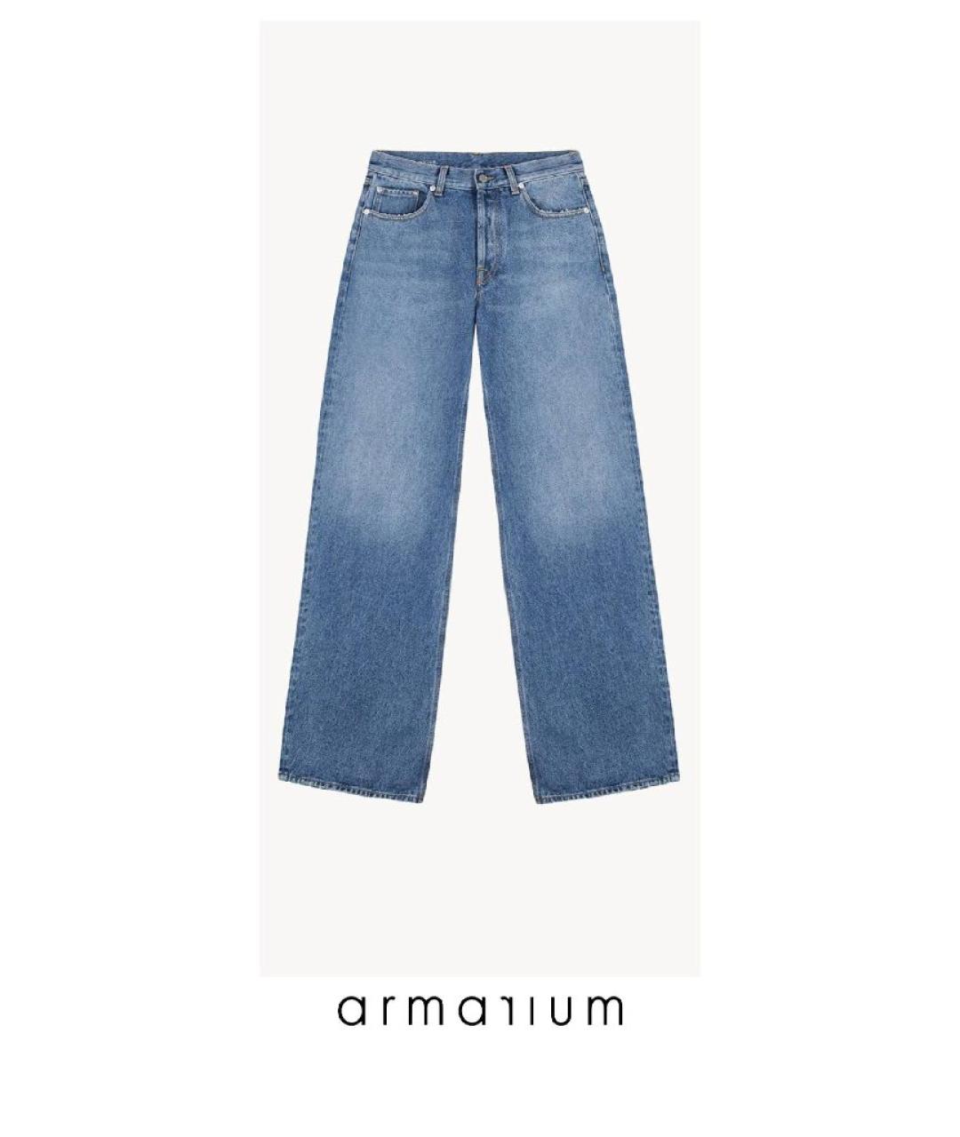 ARMARIUM Голубые хлопковые прямые джинсы, фото 6