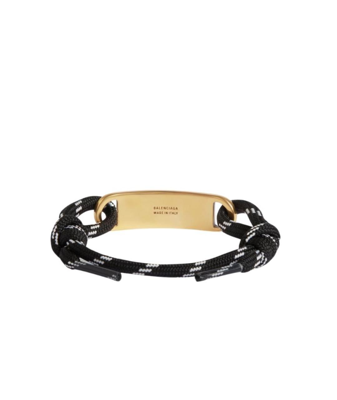 BALENCIAGA Черный латунный браслет, фото 2
