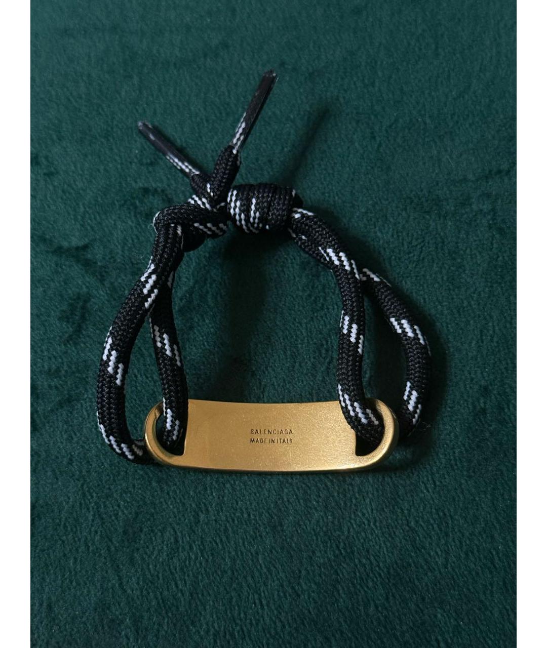 BALENCIAGA Черный латунный браслет, фото 6