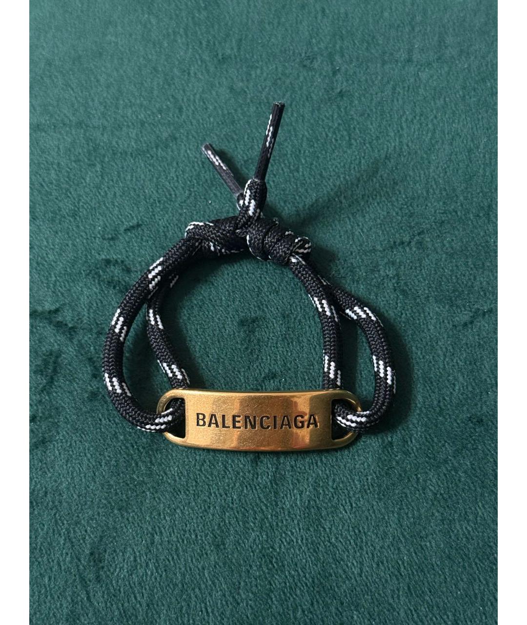 BALENCIAGA Черный латунный браслет, фото 5