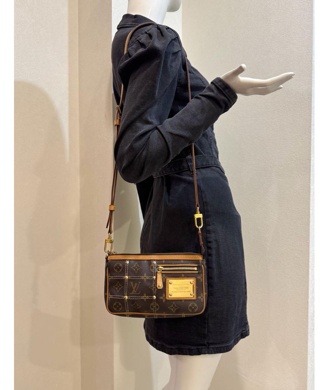 LOUIS VUITTON Коричневая сумка через плечо, фото 4