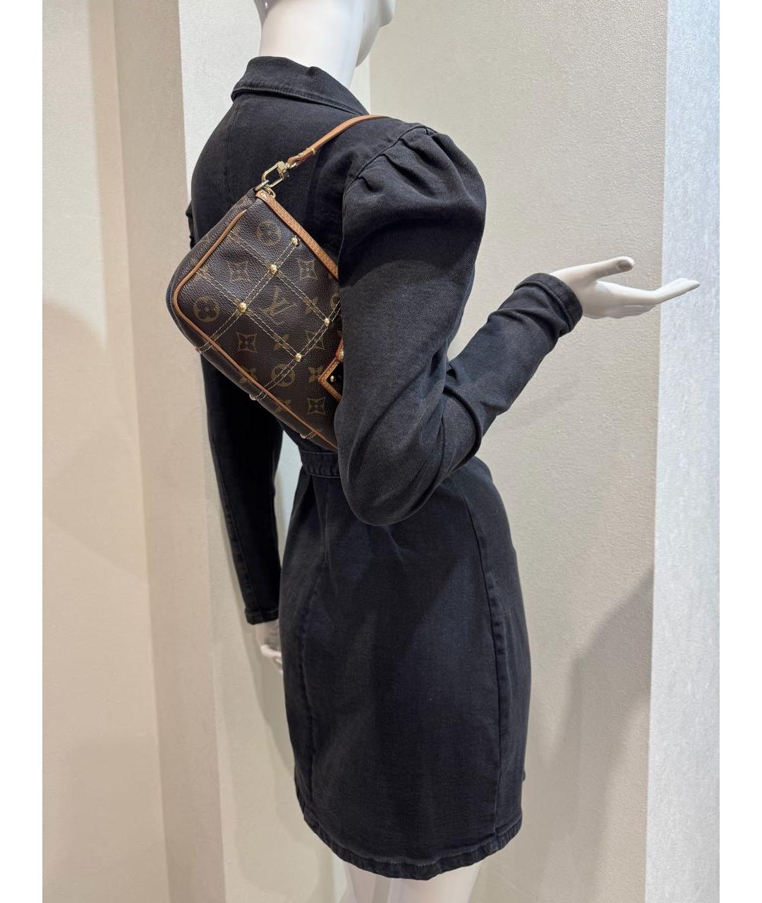 LOUIS VUITTON Коричневая сумка через плечо, фото 8