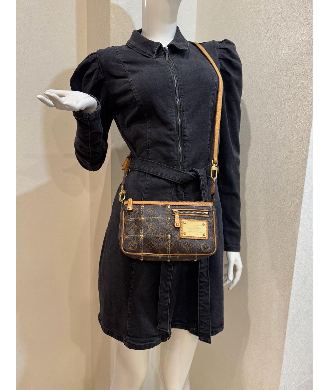 LOUIS VUITTON Коричневая сумка через плечо, фото 5