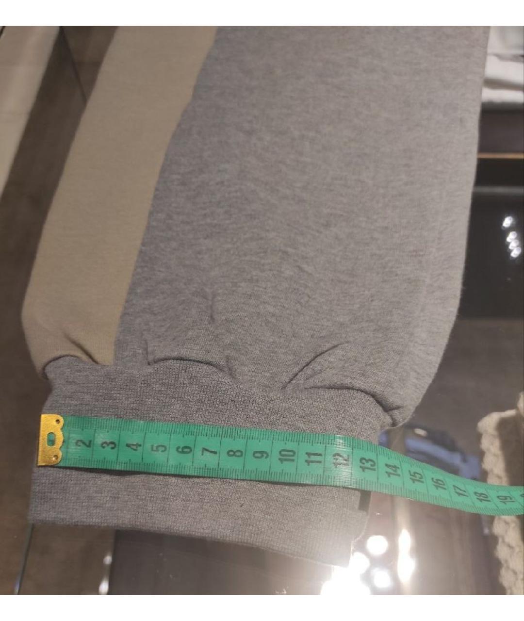 CANALI Серые хлопковые повседневные брюки, фото 5