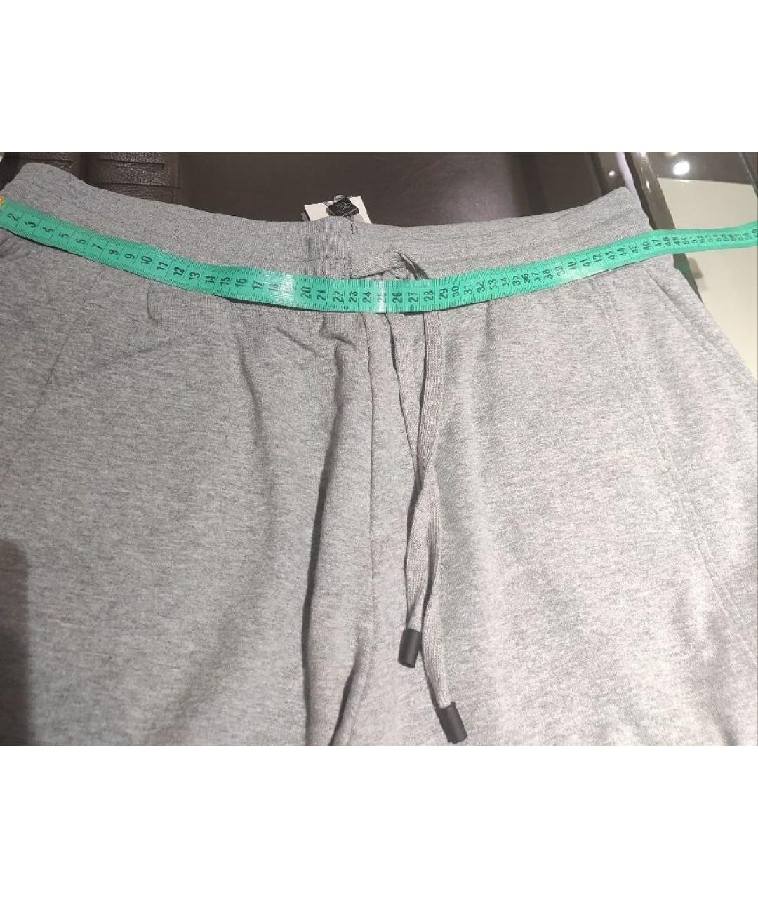 CANALI Серые хлопковые повседневные брюки, фото 3