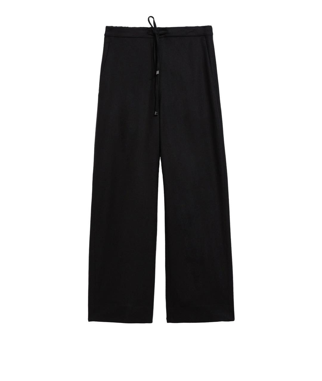 'S MAX MARA Черные шерстяные брюки широкие, фото 1