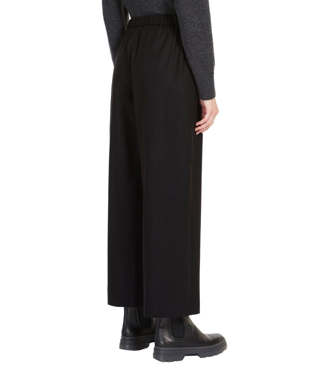 'S MAX MARA Черные шерстяные брюки широкие, фото 5