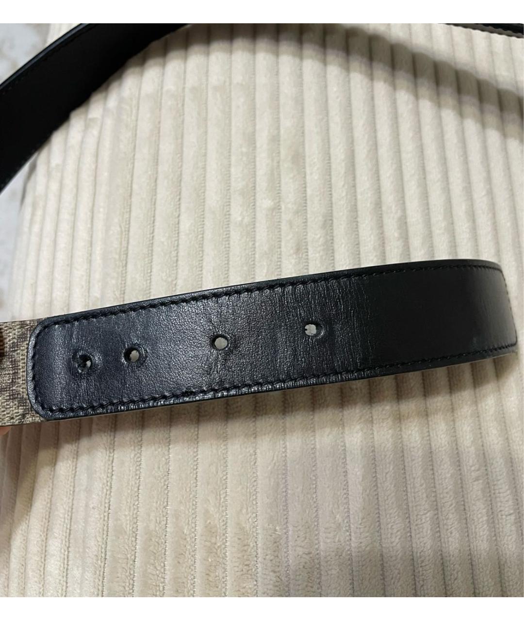 GUCCI Бежевый кожаный ремень, фото 4