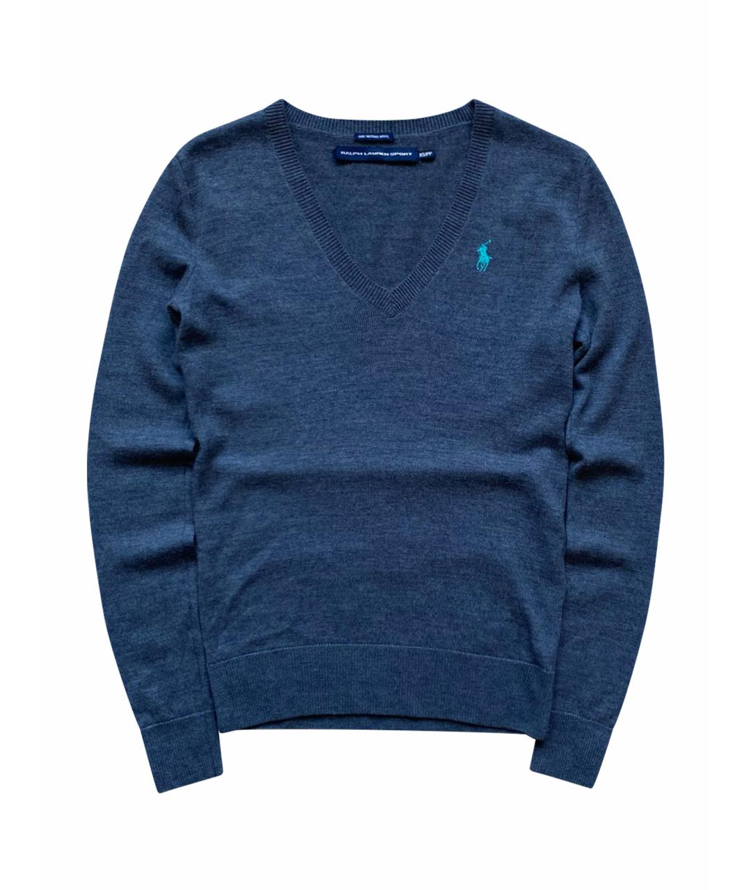 RALPH LAUREN Серый шерстяной джемпер / свитер, фото 6