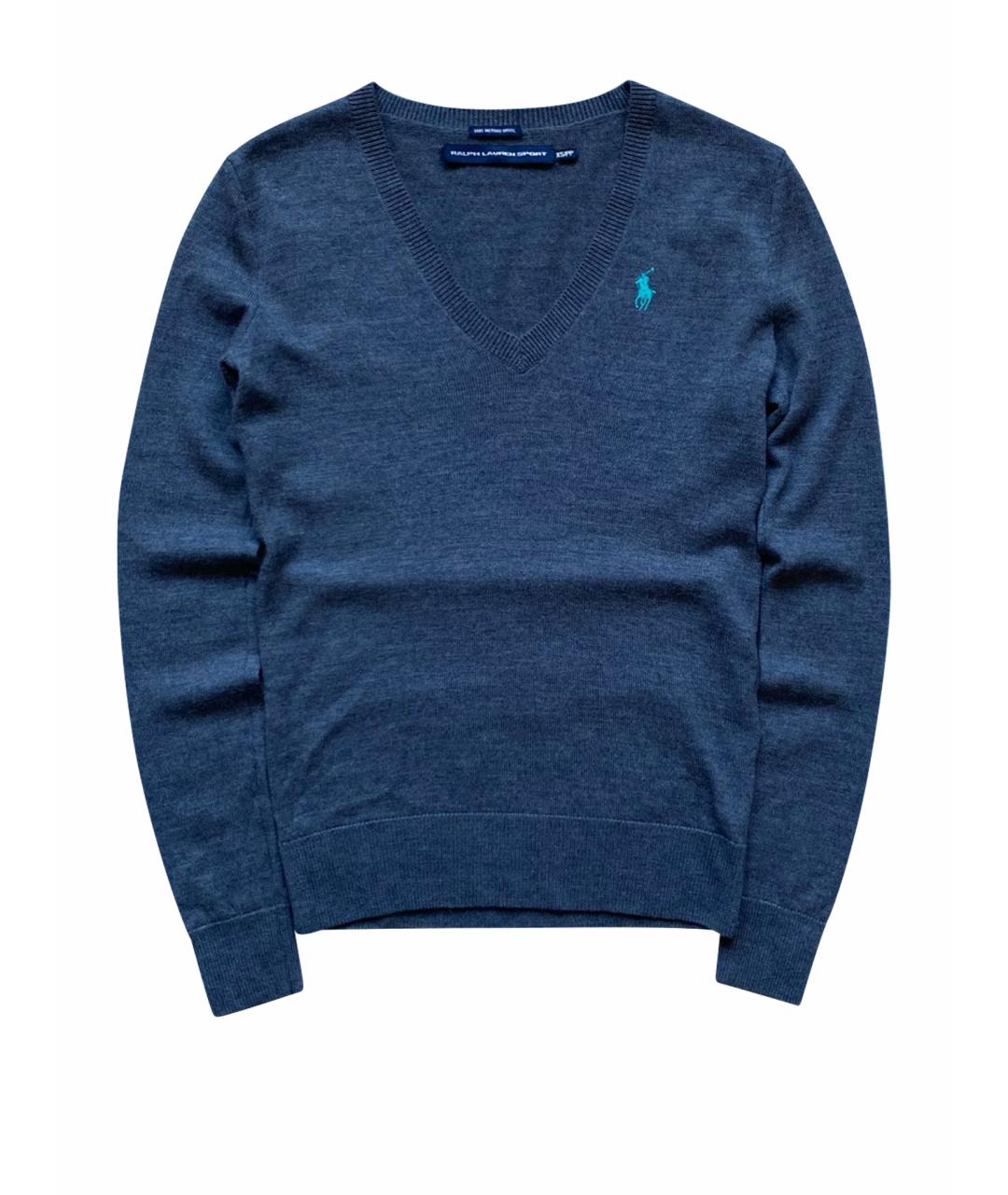 RALPH LAUREN Серый шерстяной джемпер / свитер, фото 1