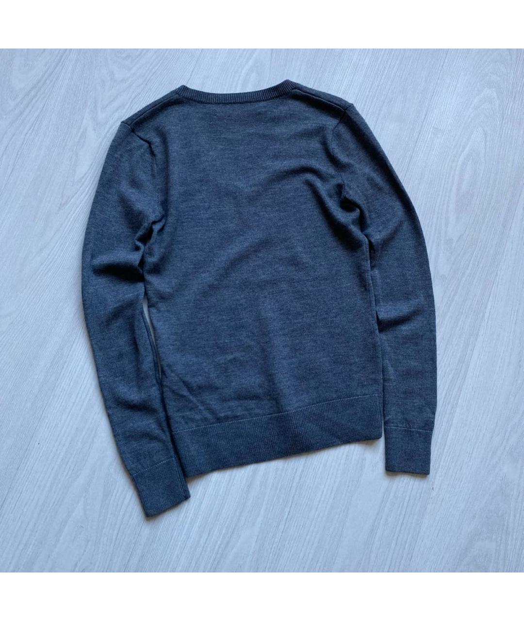 RALPH LAUREN Серый шерстяной джемпер / свитер, фото 4