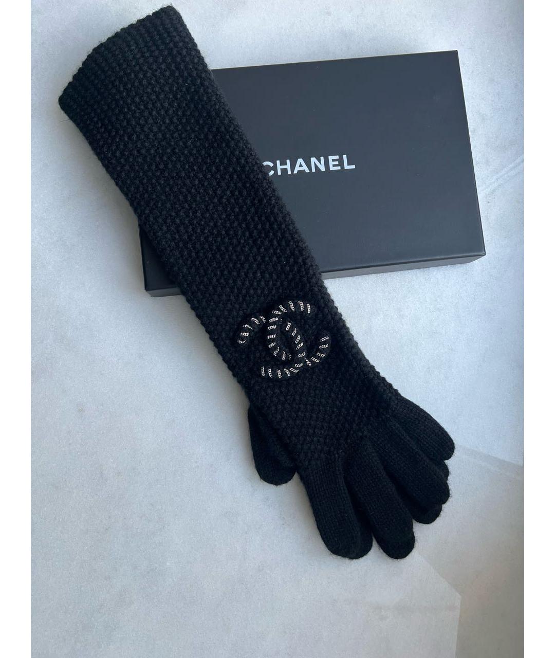 CHANEL Черные кашемировые перчатки, фото 7