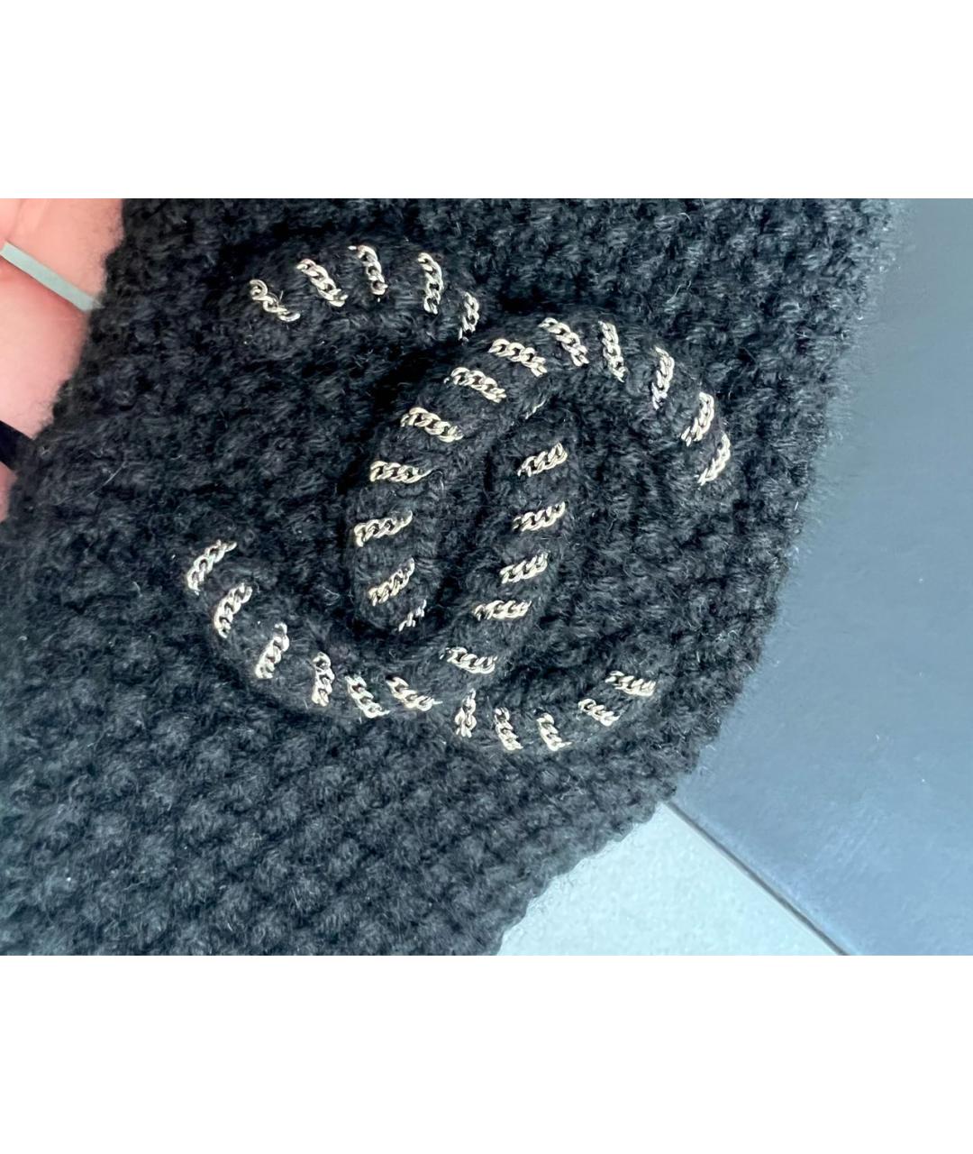 CHANEL Черные кашемировые перчатки, фото 2