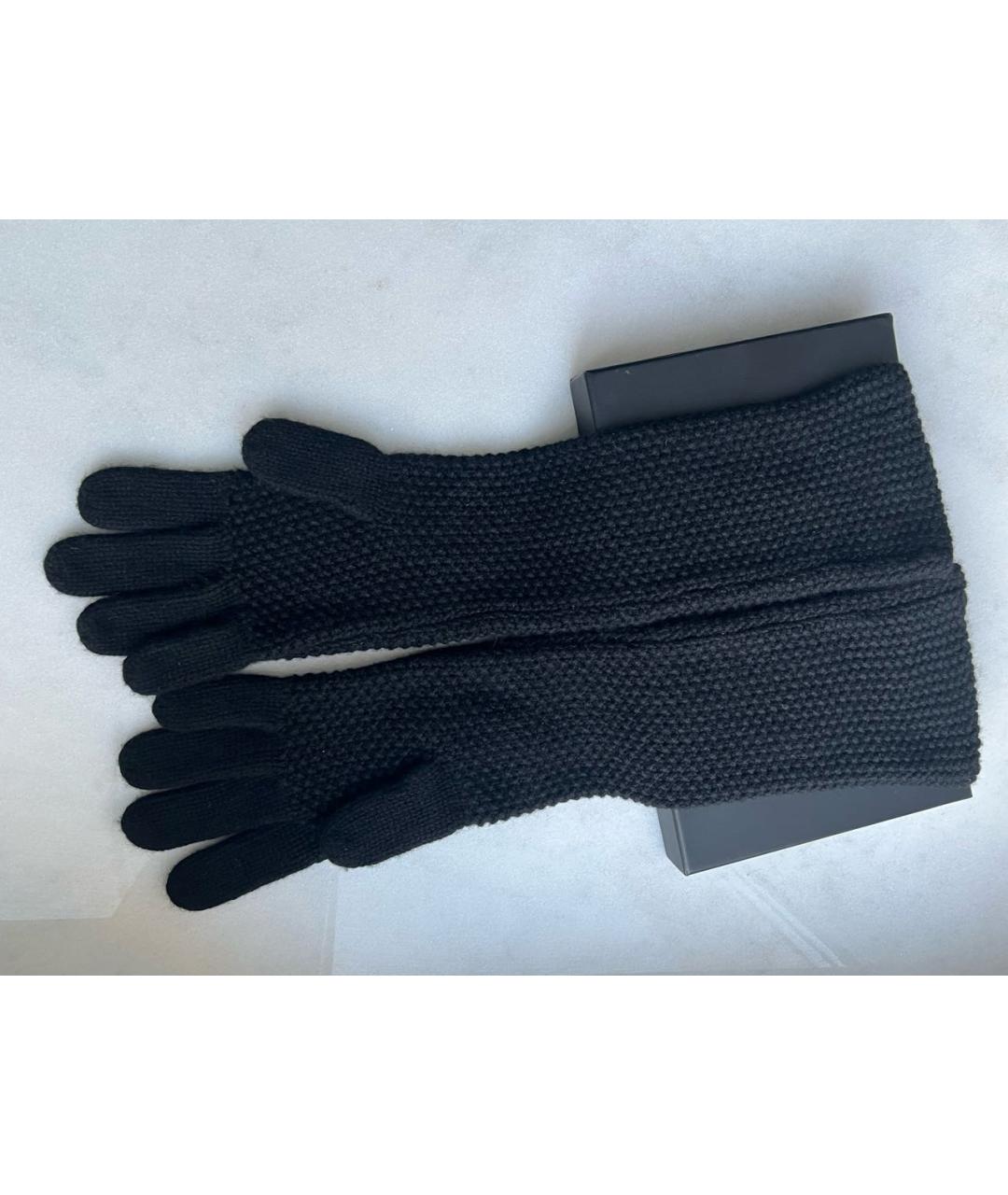 CHANEL Черные кашемировые перчатки, фото 3