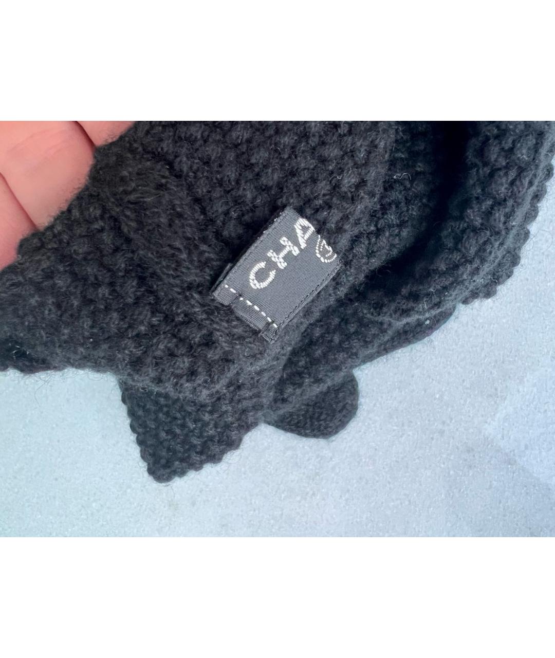 CHANEL Черные кашемировые перчатки, фото 4