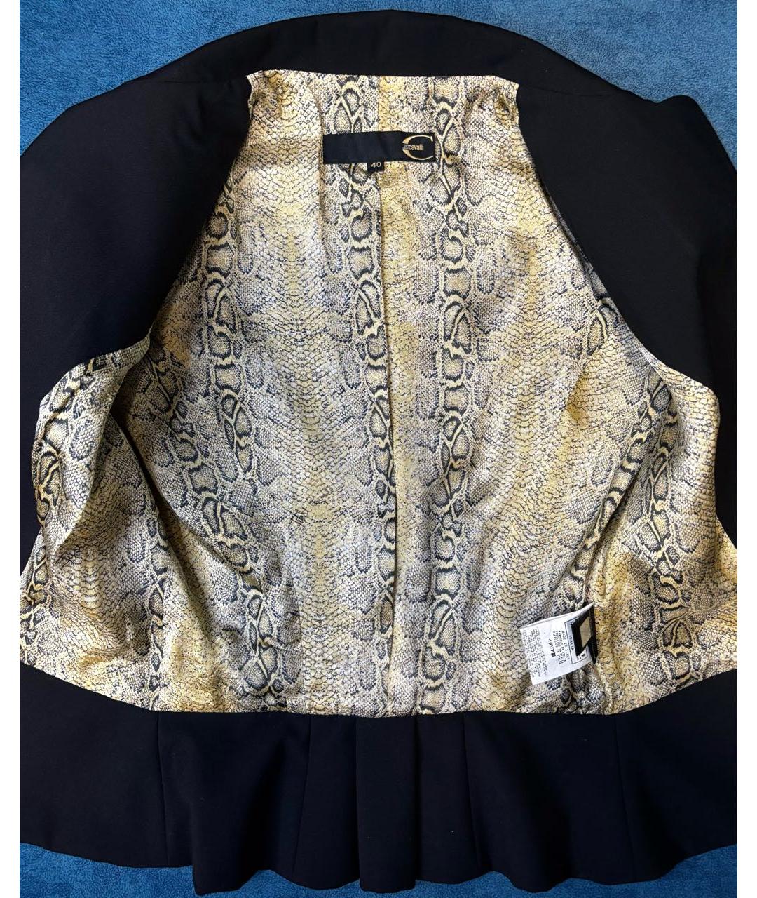 JUST CAVALLI Черный полиэстеровый жакет/пиджак, фото 7