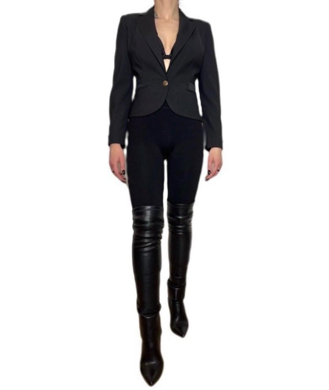 JUST CAVALLI Черный полиэстеровый жакет/пиджак, фото 3