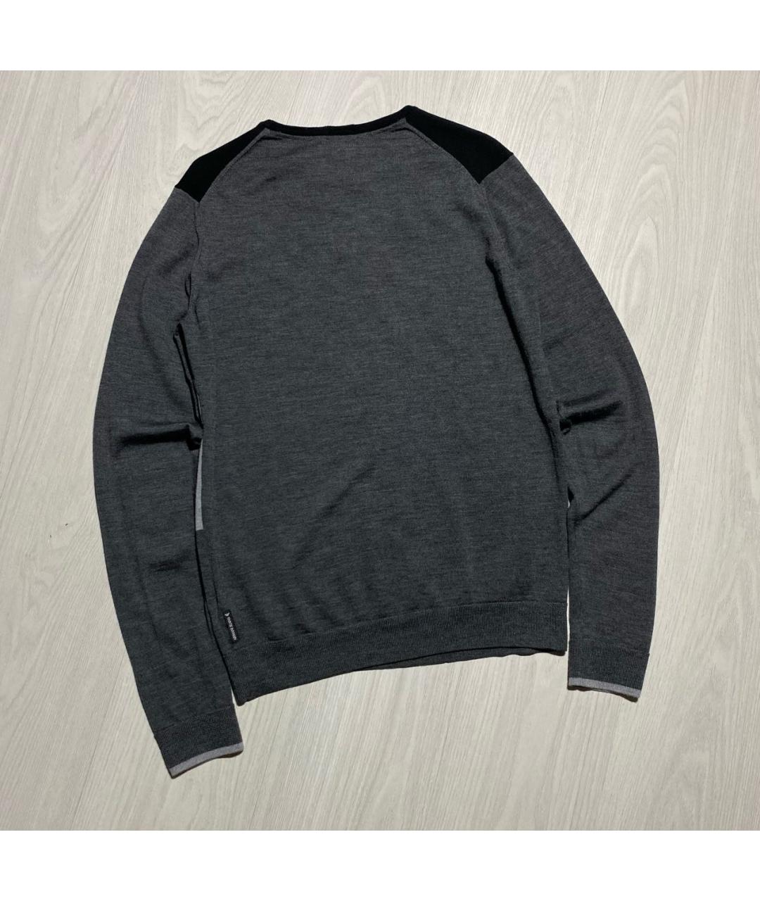 ARMANI JEANS Антрацитовый шерстяной джемпер / свитер, фото 6