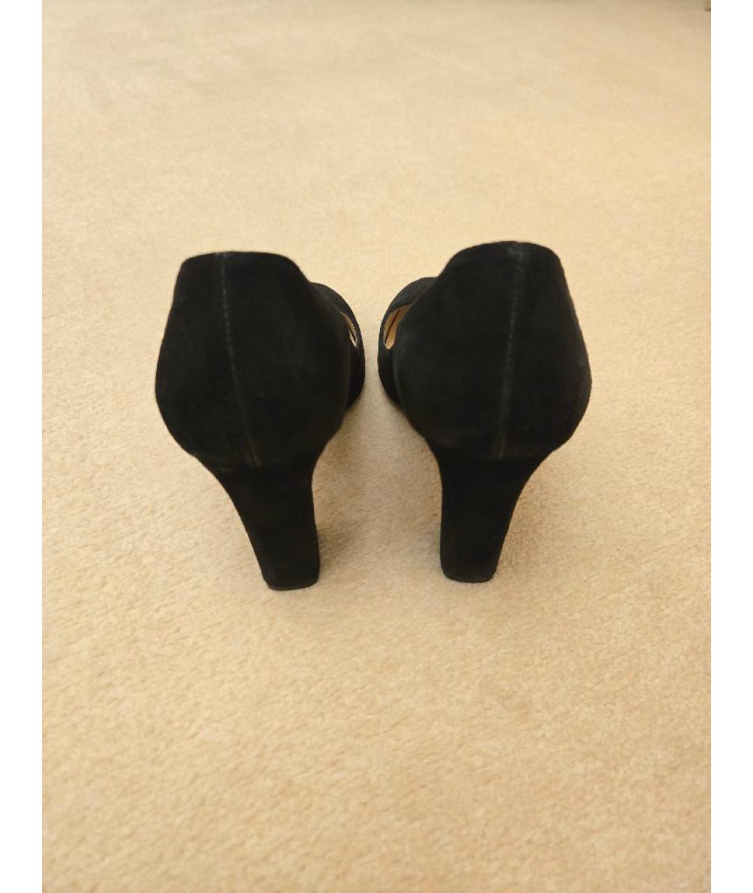 JIMMY CHOO Черные замшевые туфли, фото 4