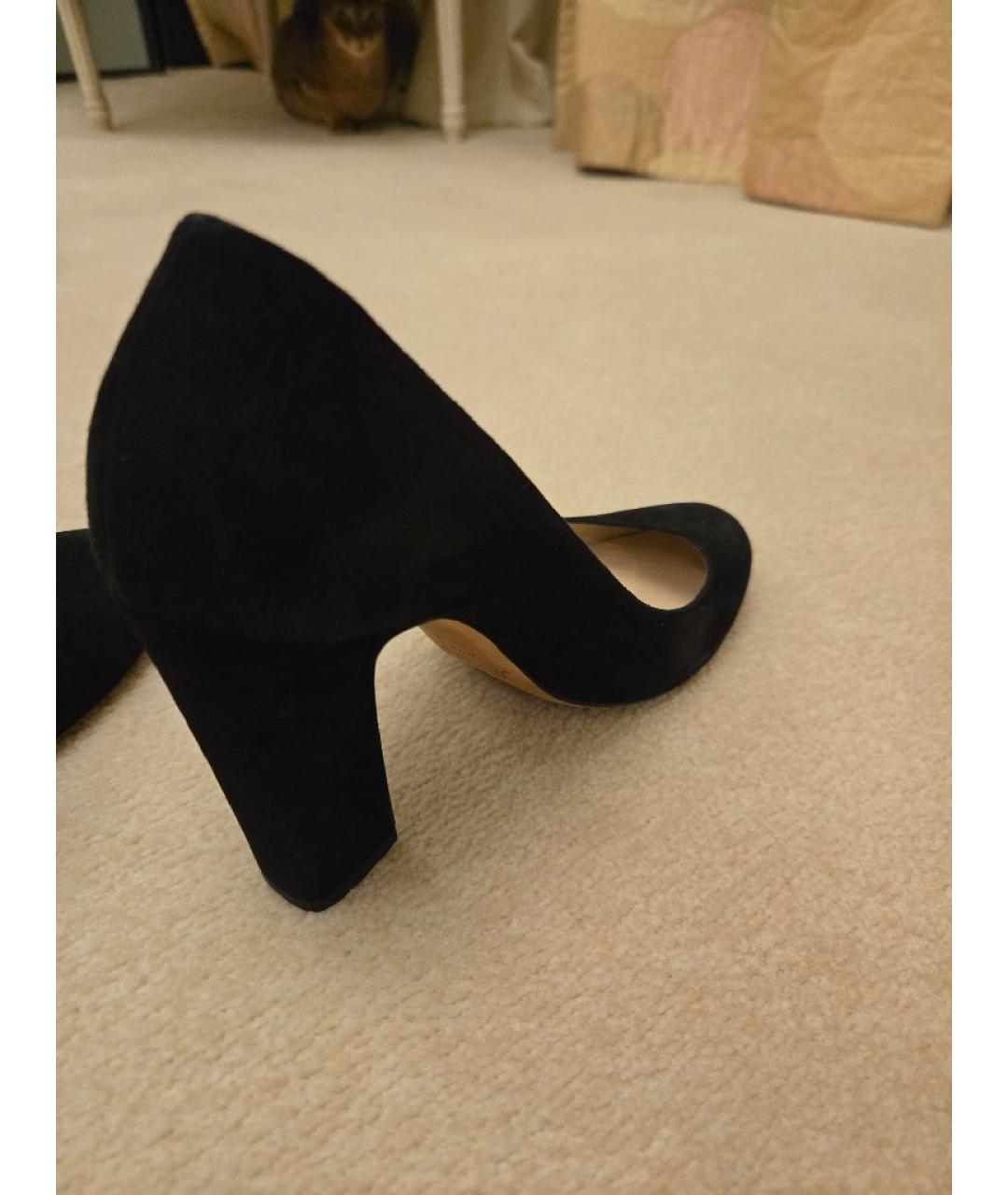 JIMMY CHOO Черные замшевые туфли, фото 7