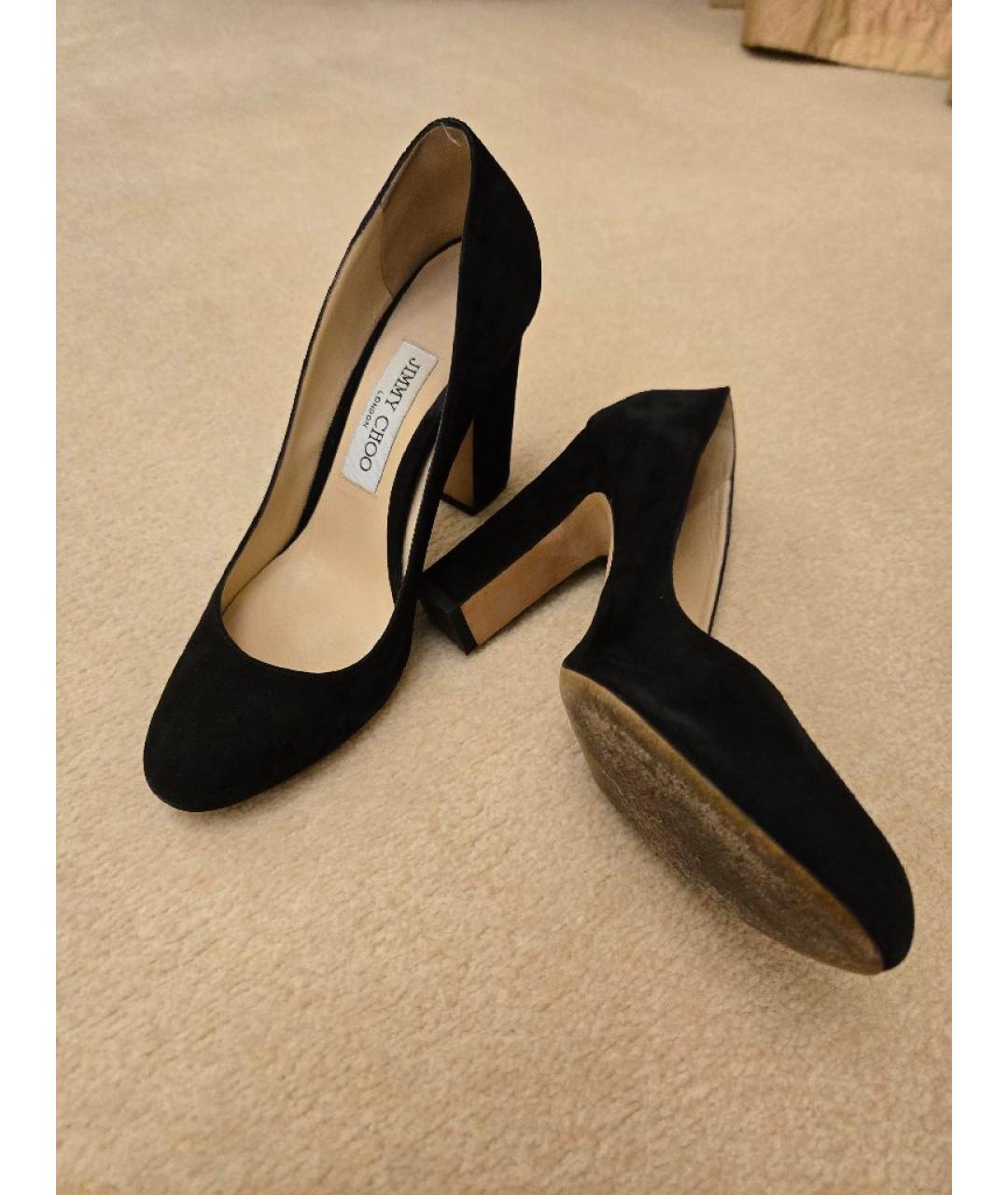 JIMMY CHOO Черные замшевые туфли, фото 8