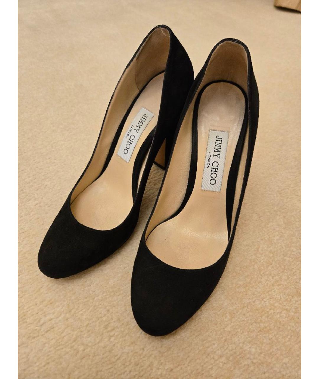 JIMMY CHOO Черные замшевые туфли, фото 2