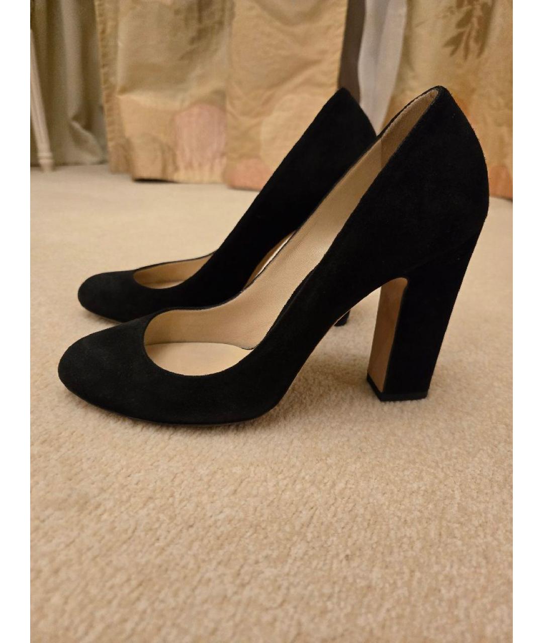 JIMMY CHOO Черные замшевые туфли, фото 3