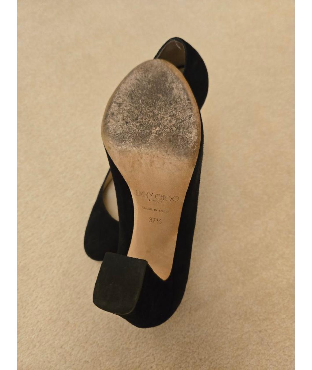 JIMMY CHOO Черные замшевые туфли, фото 6