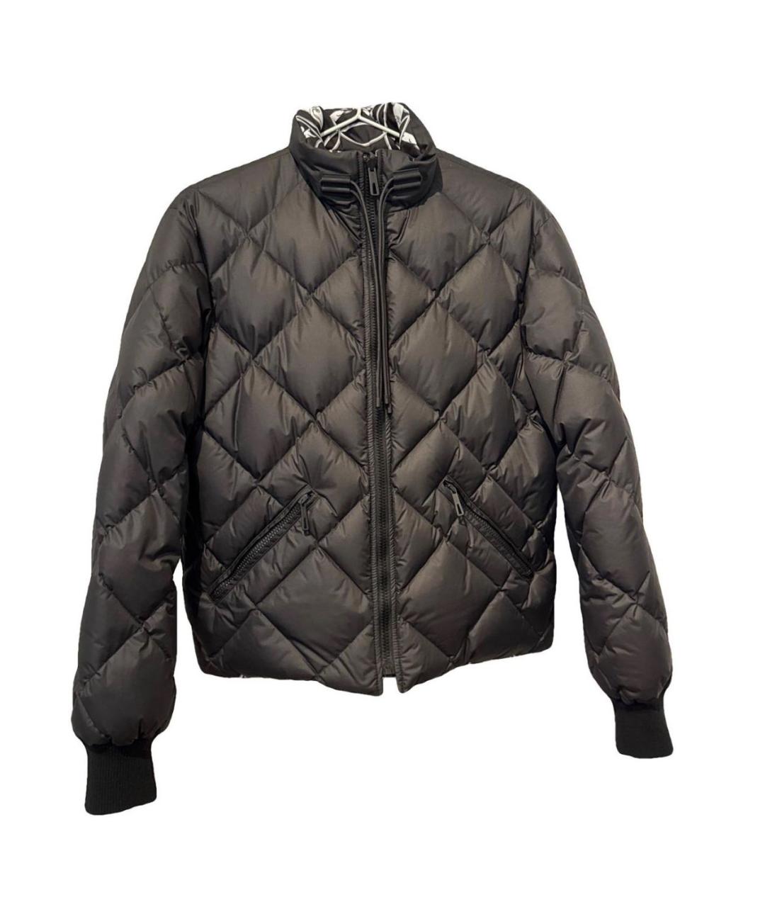 HERMES Черный полиэстеровый пуховик, фото 1