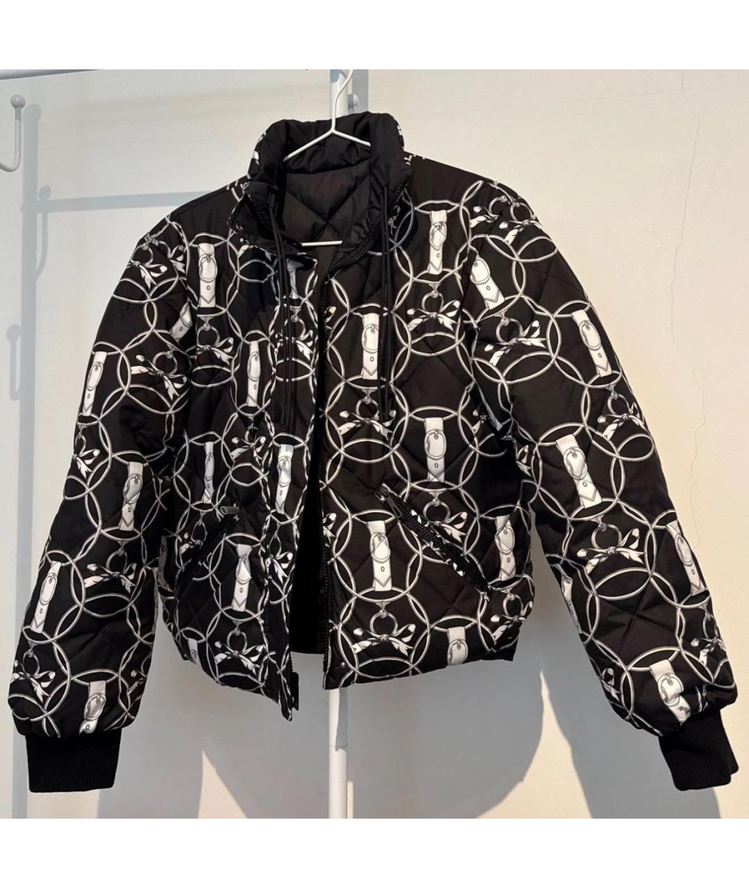 HERMES Черный полиэстеровый пуховик, фото 3