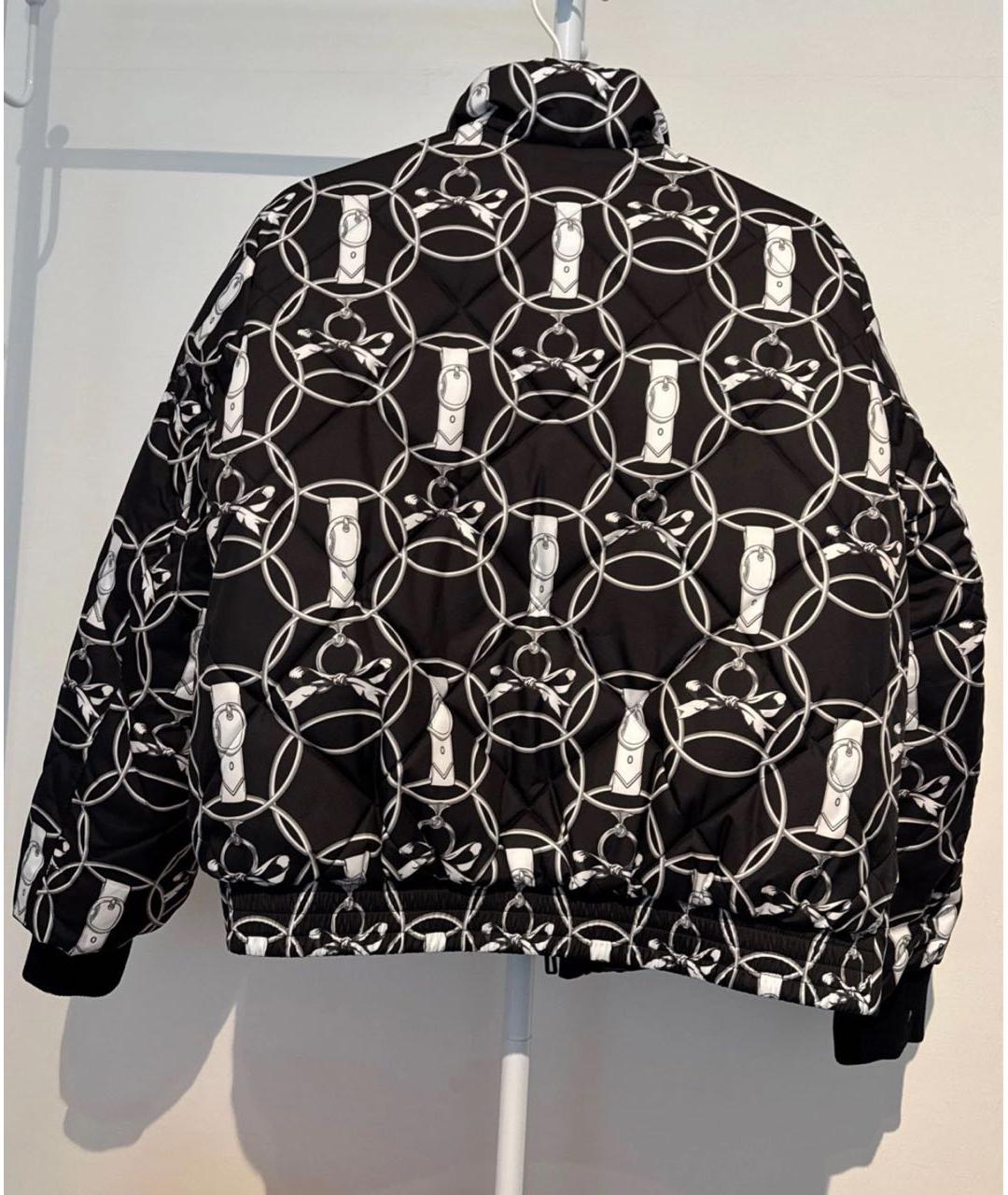 HERMES Черный полиэстеровый пуховик, фото 4