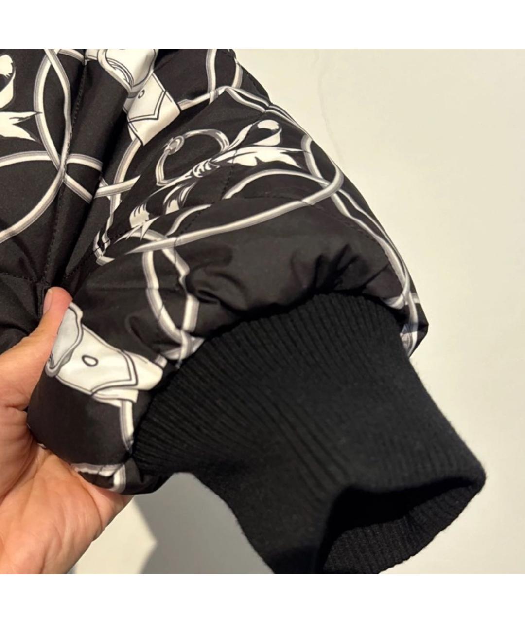 HERMES Черный полиэстеровый пуховик, фото 6