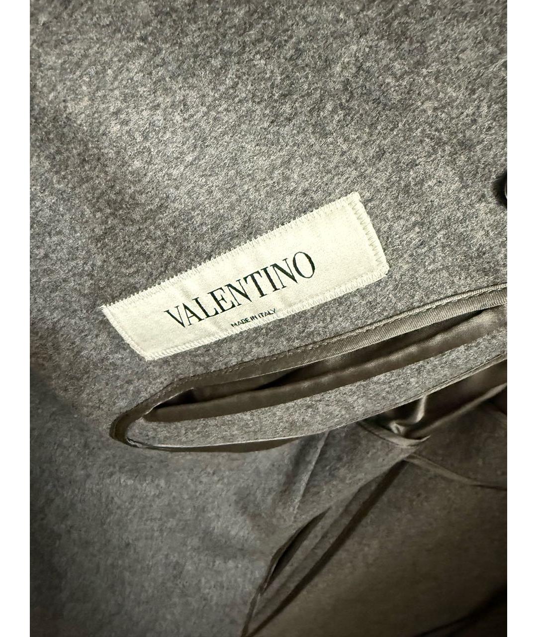 VALENTINO Серое вискозное пальто, фото 3