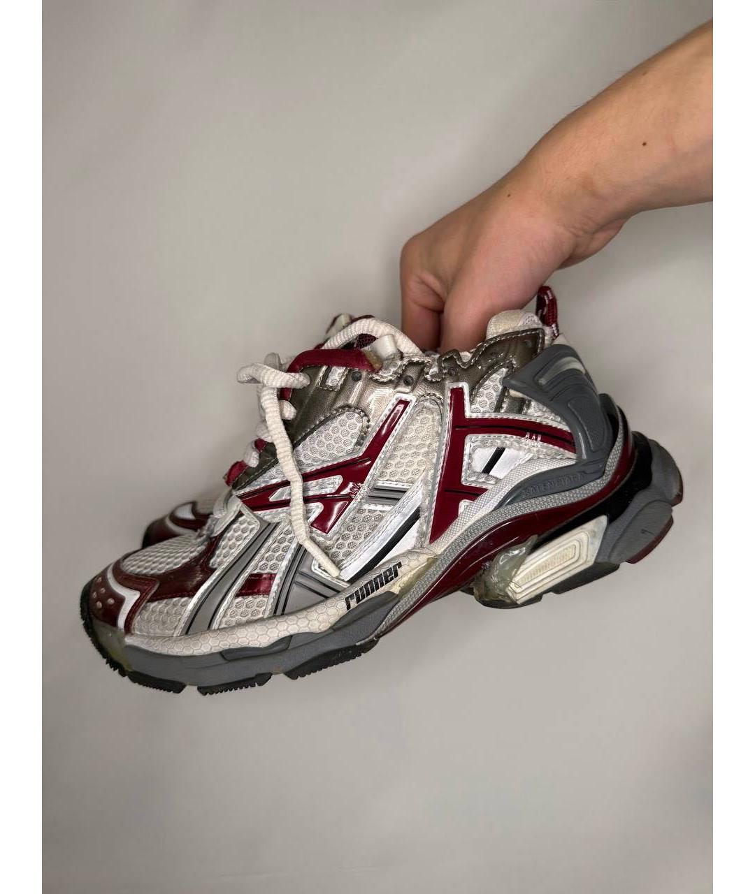 BALENCIAGA Бордовые текстильные кроссовки, фото 4