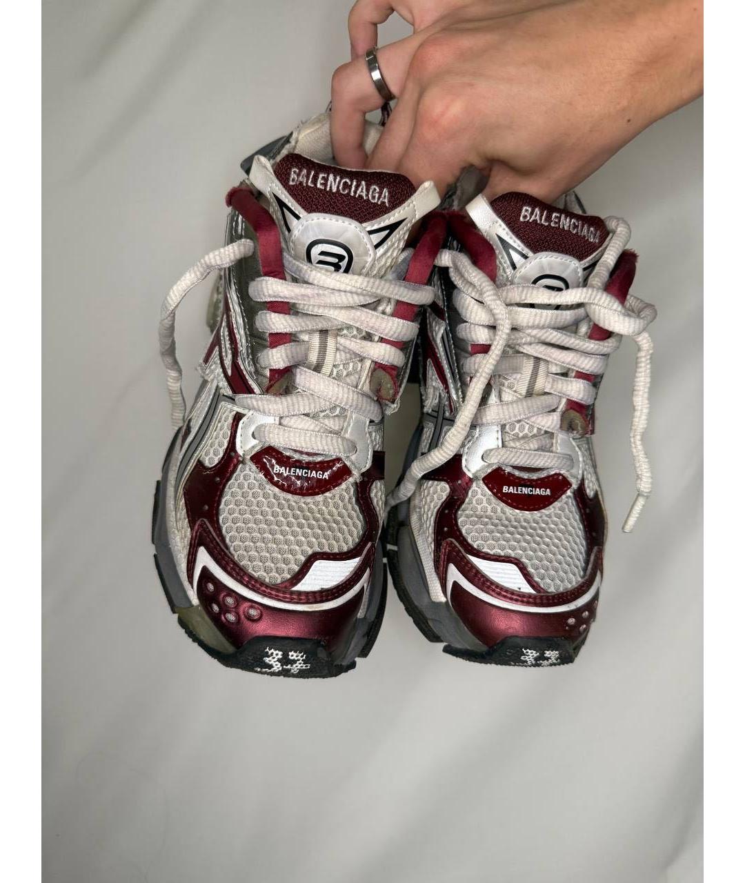 BALENCIAGA Бордовые текстильные кроссовки, фото 2