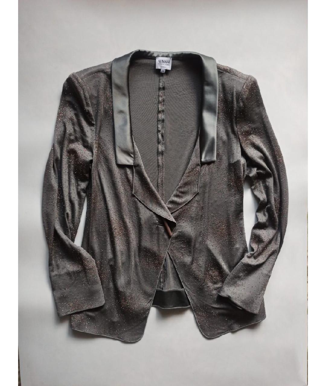 ARMANI COLLEZIONI Серебрянный ацетатный жакет/пиджак, фото 10