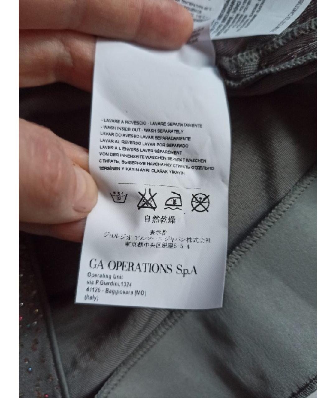 ARMANI COLLEZIONI Серебрянный ацетатный жакет/пиджак, фото 7